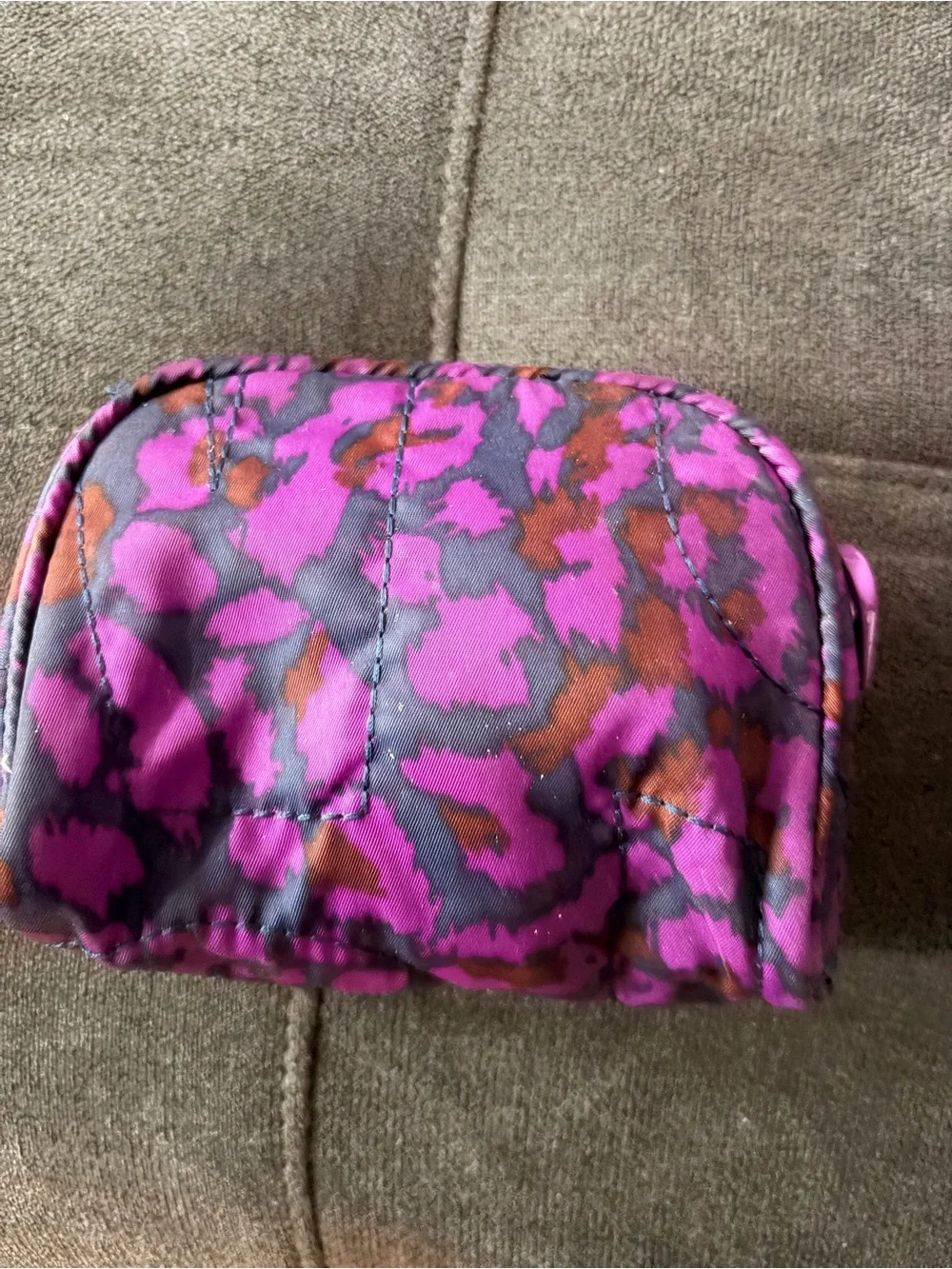Marc by Marc Jacobs Purple and Brown Leopard Print Cosmetic Pouch - Picture 2 of 5